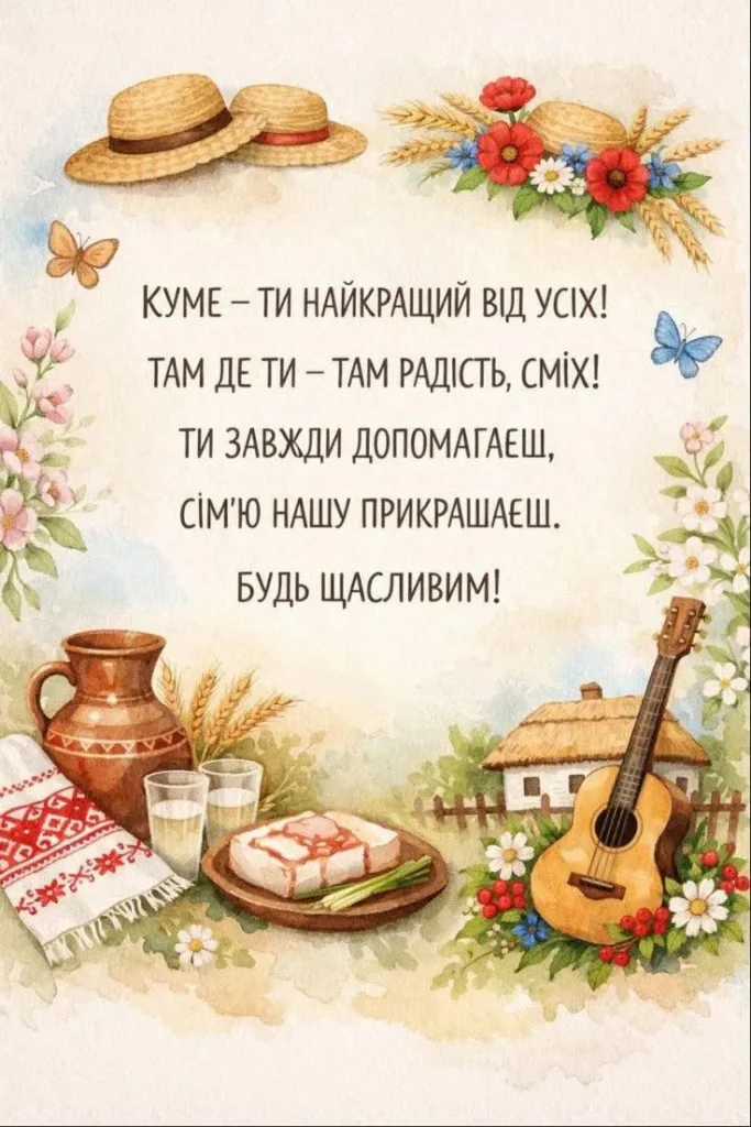 Куме, бажаю гармонії та затишку
