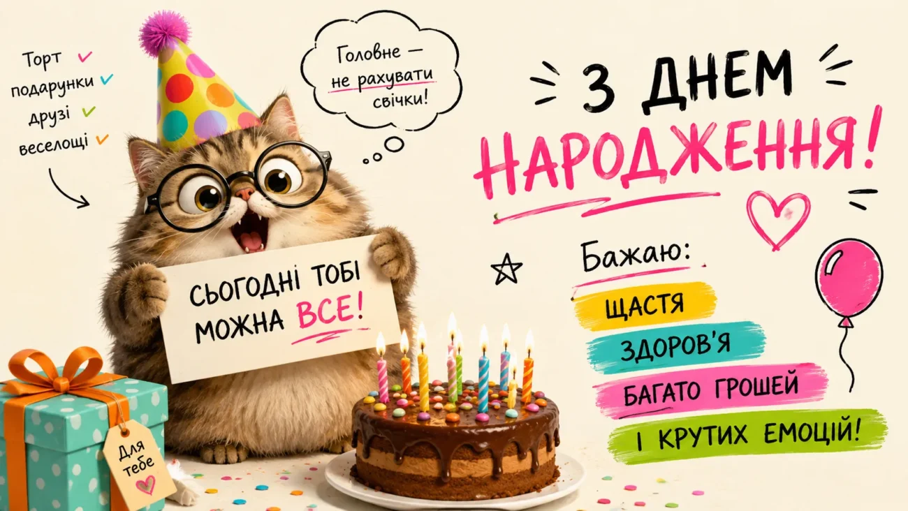 Прикольні картинки з днем народження