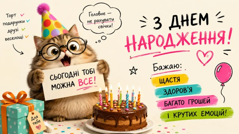 Прикольні картинки з днем народження