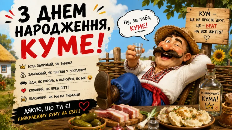 Привітання куму з днем народження