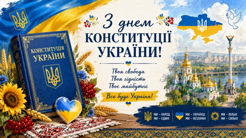 Привітання з Днем Конституції України