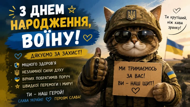 З днем народження, воїну – привітання військовому