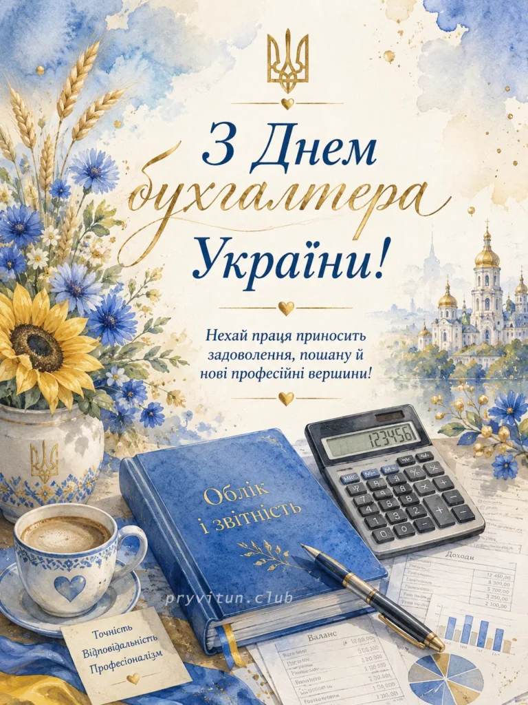 День бухгалтера України листівка