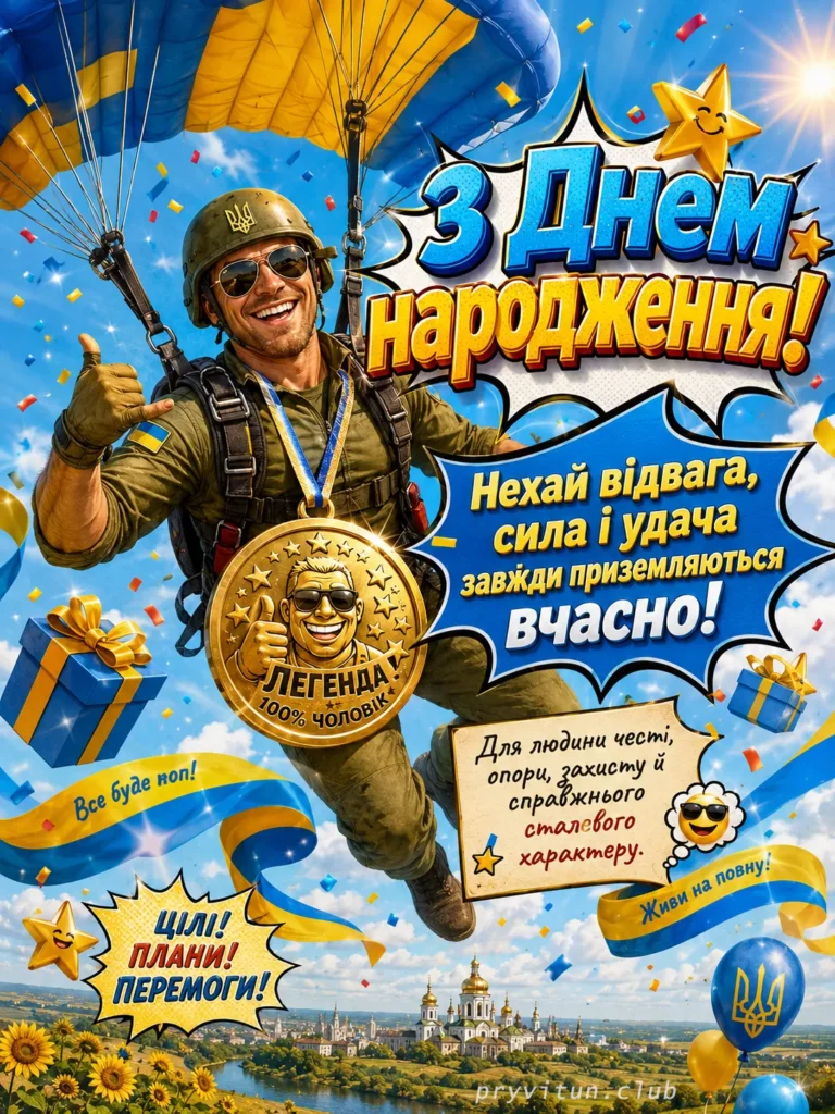 Картинка з днем народження воїну
