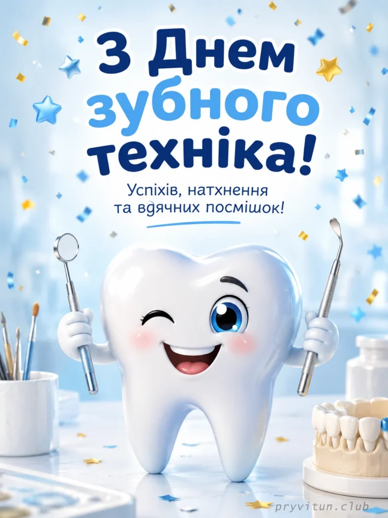 Картинка з Днем зубного техніка