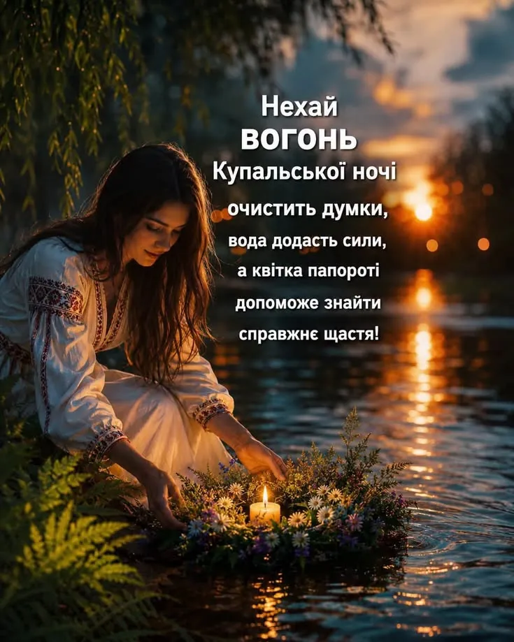 Красива листівка до свята Купала