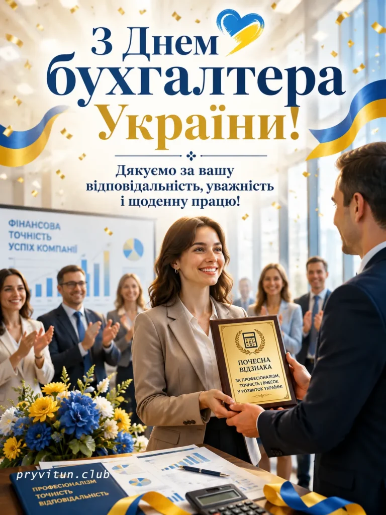 Листівка до Дня бухгалтера