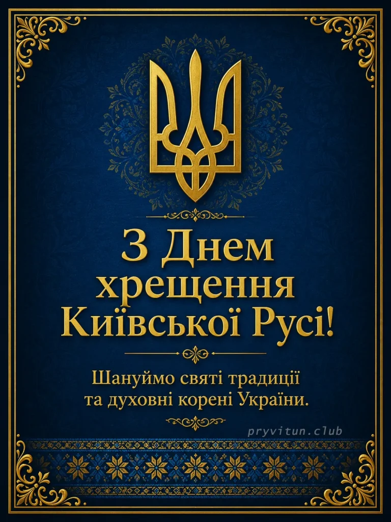 Миру, віри та злагоди у День Хрещення Київської Русі