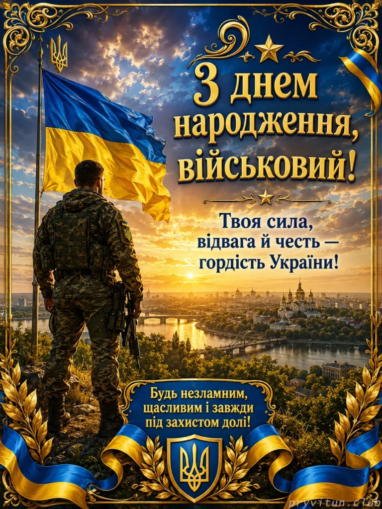 Найкращі привітання військовому