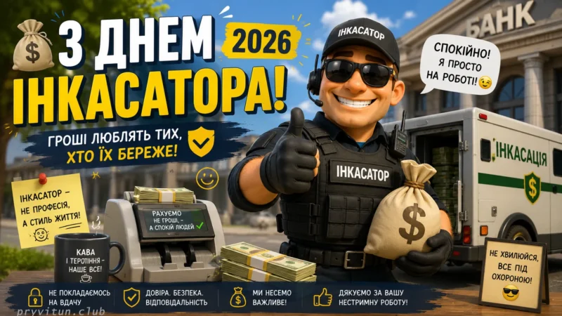 День інкасатора 2026: прикольні вітальні картинки
