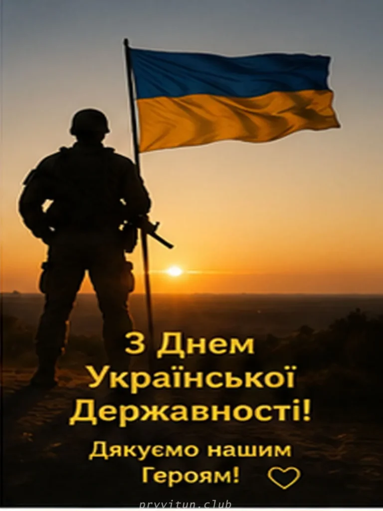 Патріотичне привітання з Днем Державності