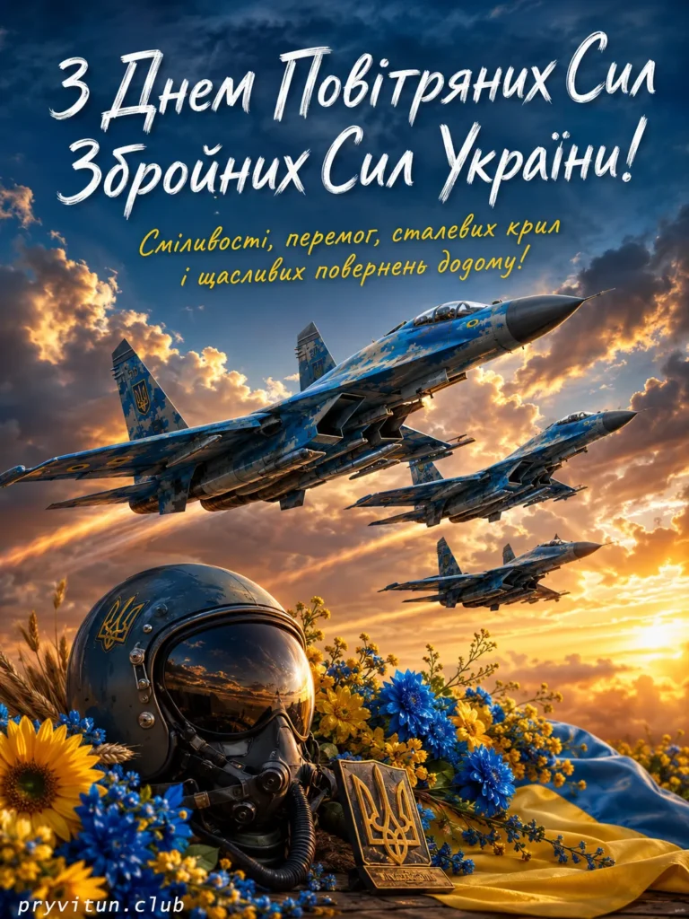 Патріотичні привітання з Днем Повітряних Сил