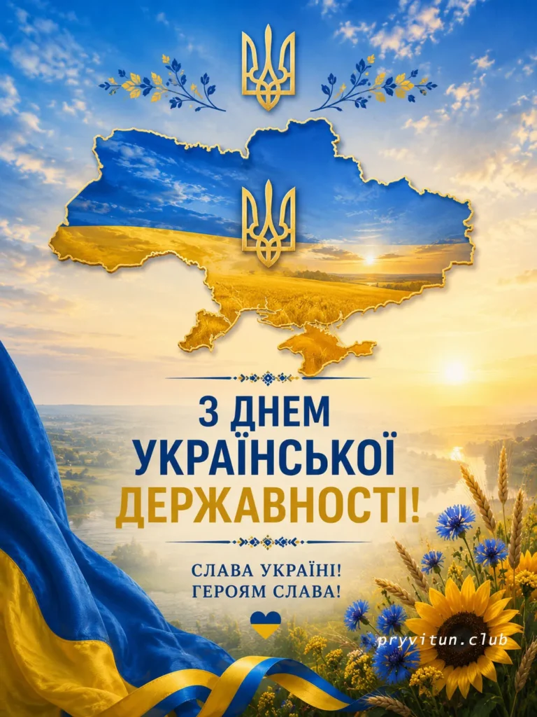 Патріотичні вітання до Дня Державності