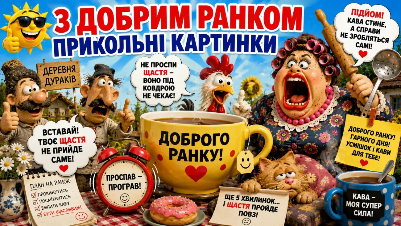 Побажання З Добрим ранком прикольні картинки