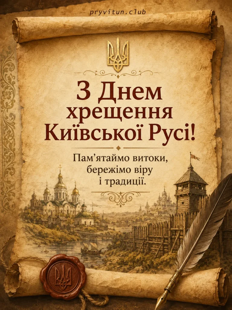 Щасливого Дня Хрещення Київської Русі