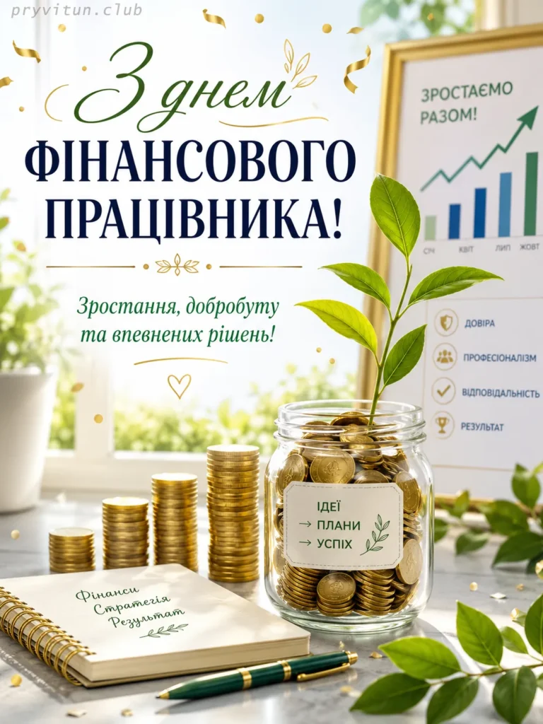 Щирі привітання з Днем фінансового працівника
