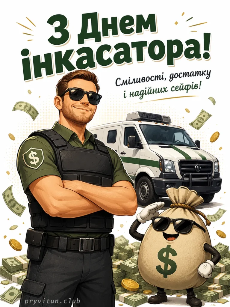 Щирі привітання з Днем інкасатора