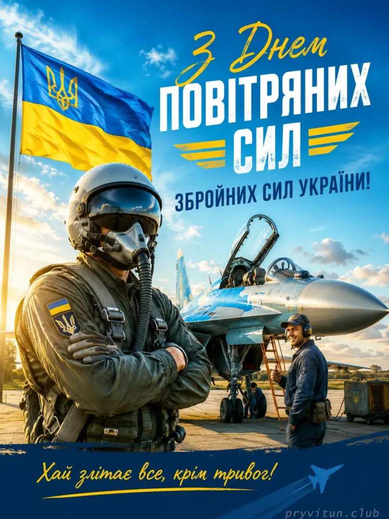 Щирі привітання з Днем Повітряних Сил ЗСУ