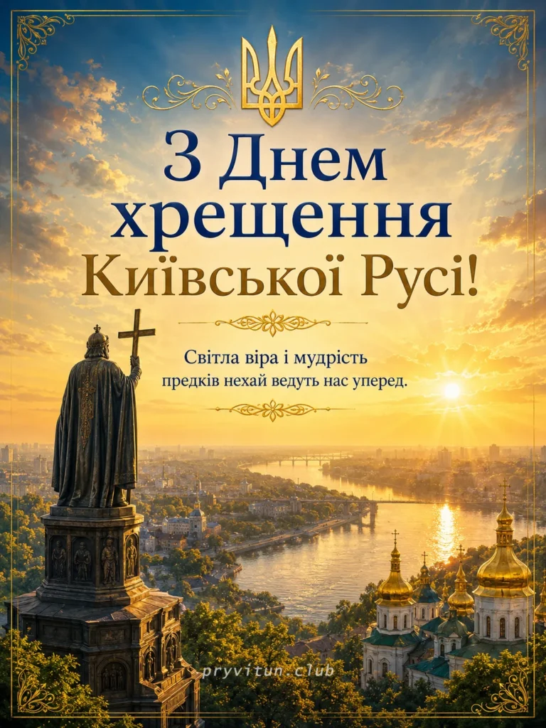 Щирі слова у День Хрещення Київської Русі