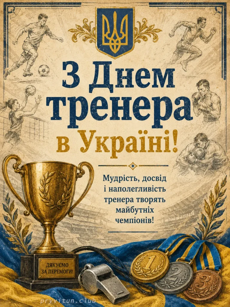 Святкова картинка для тренера