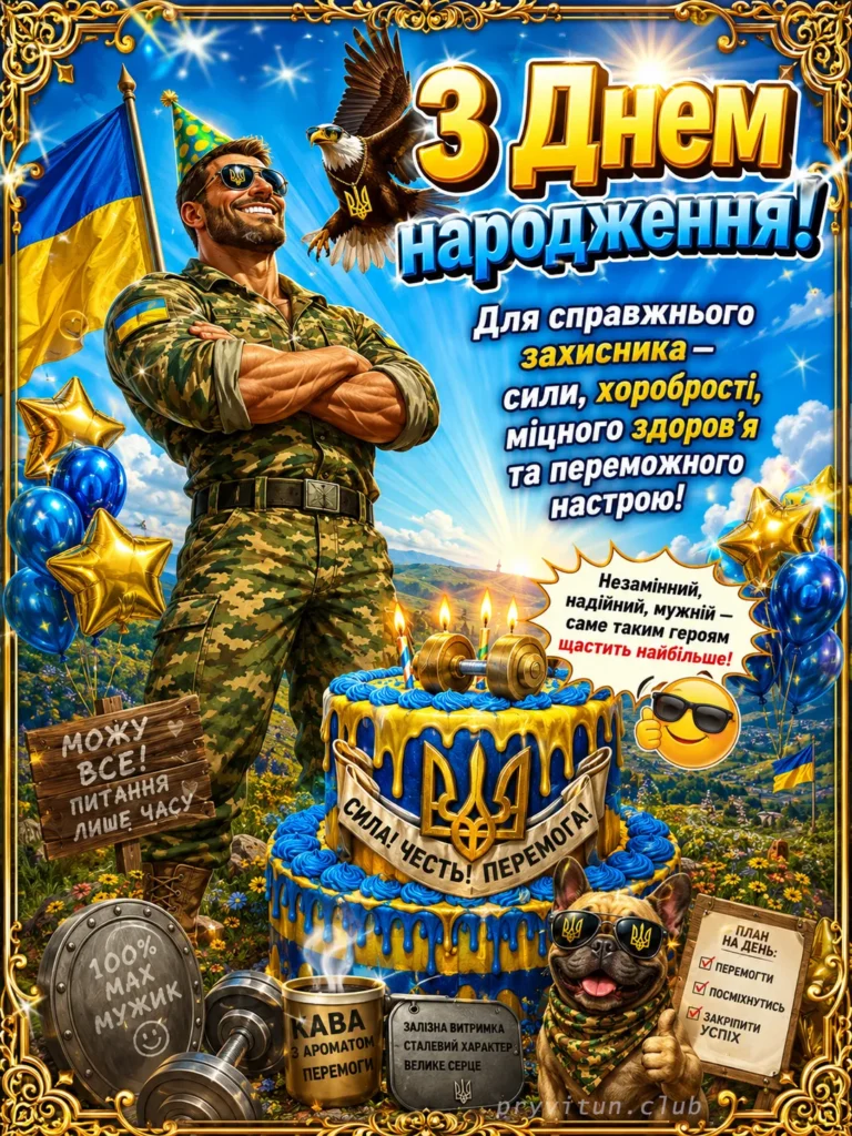 Святкова картинка для захисника