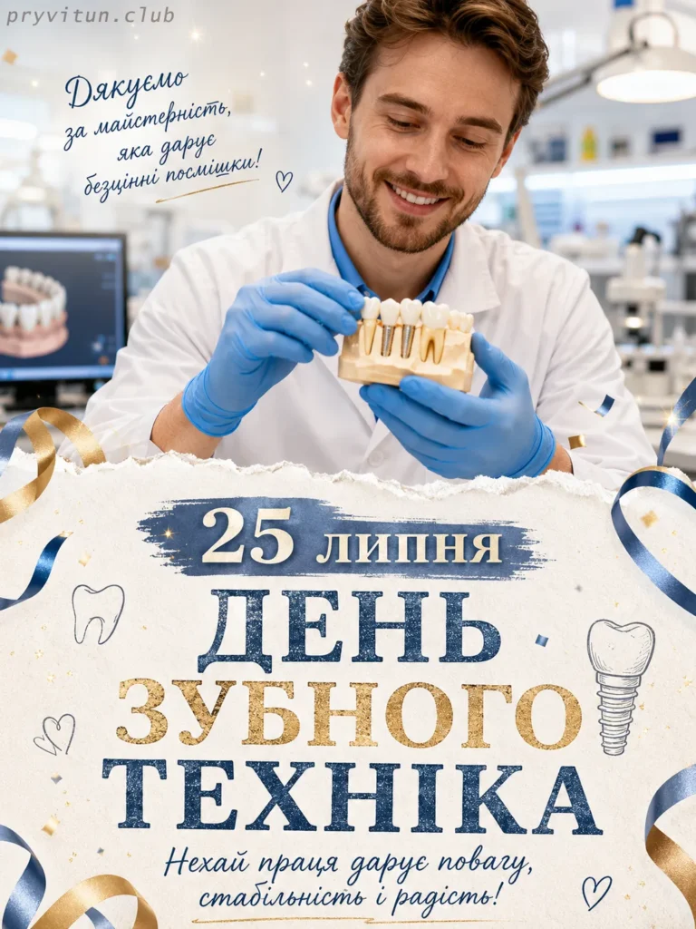 Святкова картинка зубному техніку