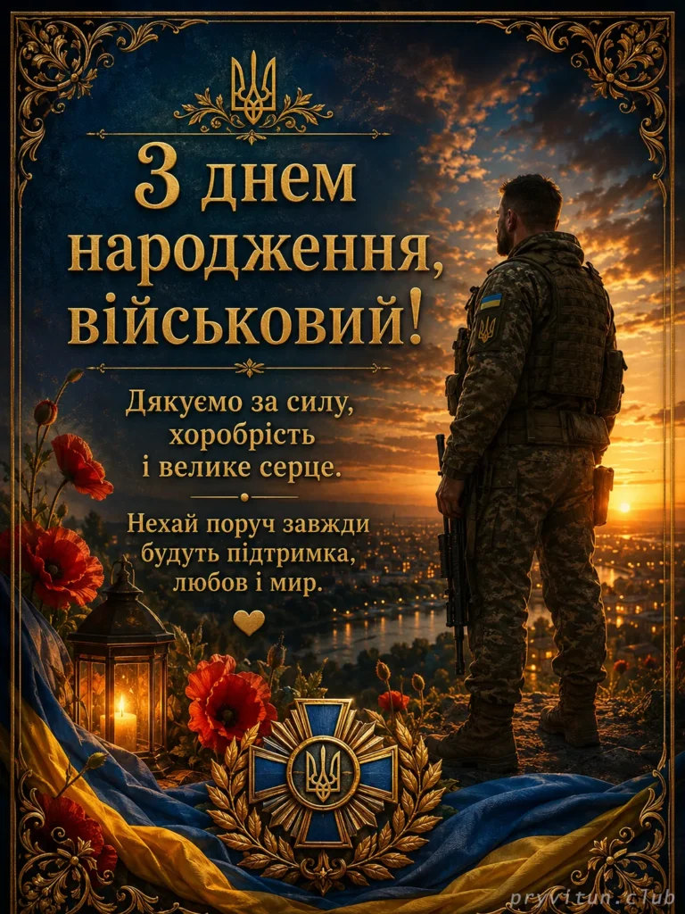 Святкова листівка для героя