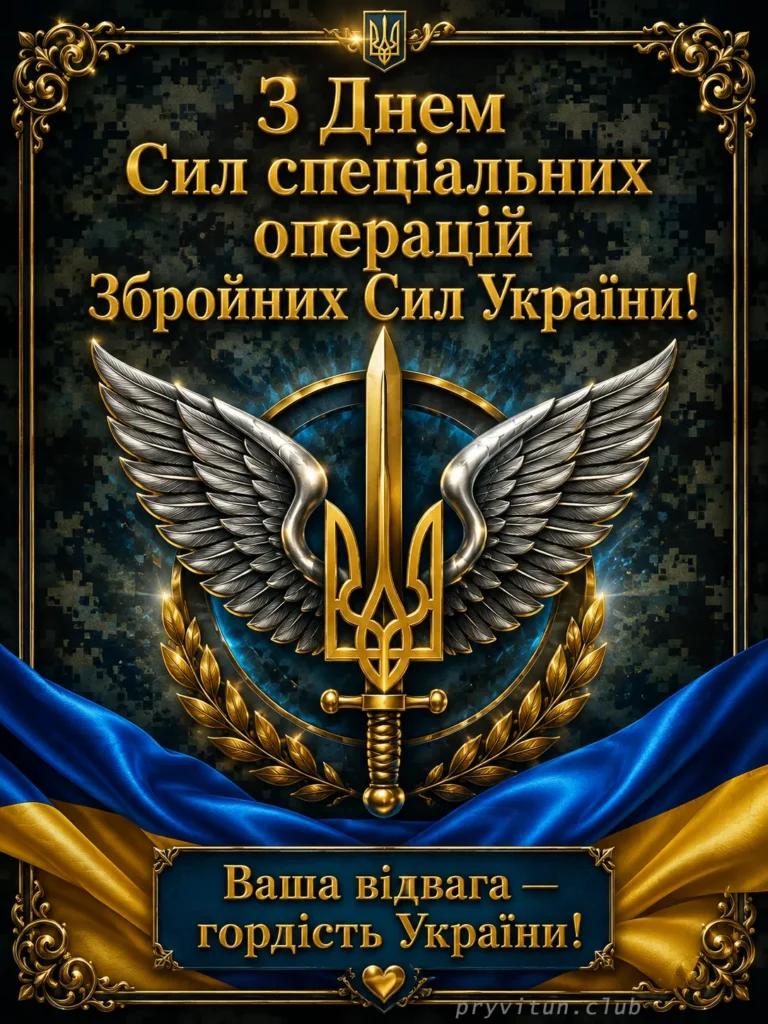 Святкова листівка до Дня ССО