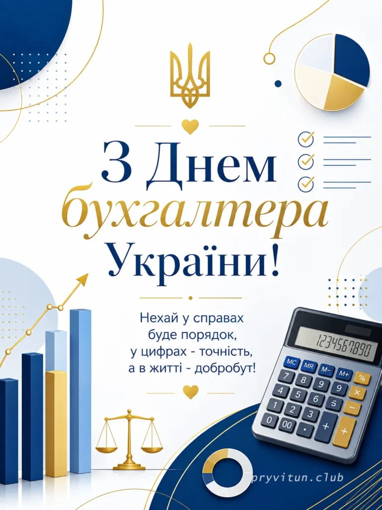 Святкове привітання бухгалтеру