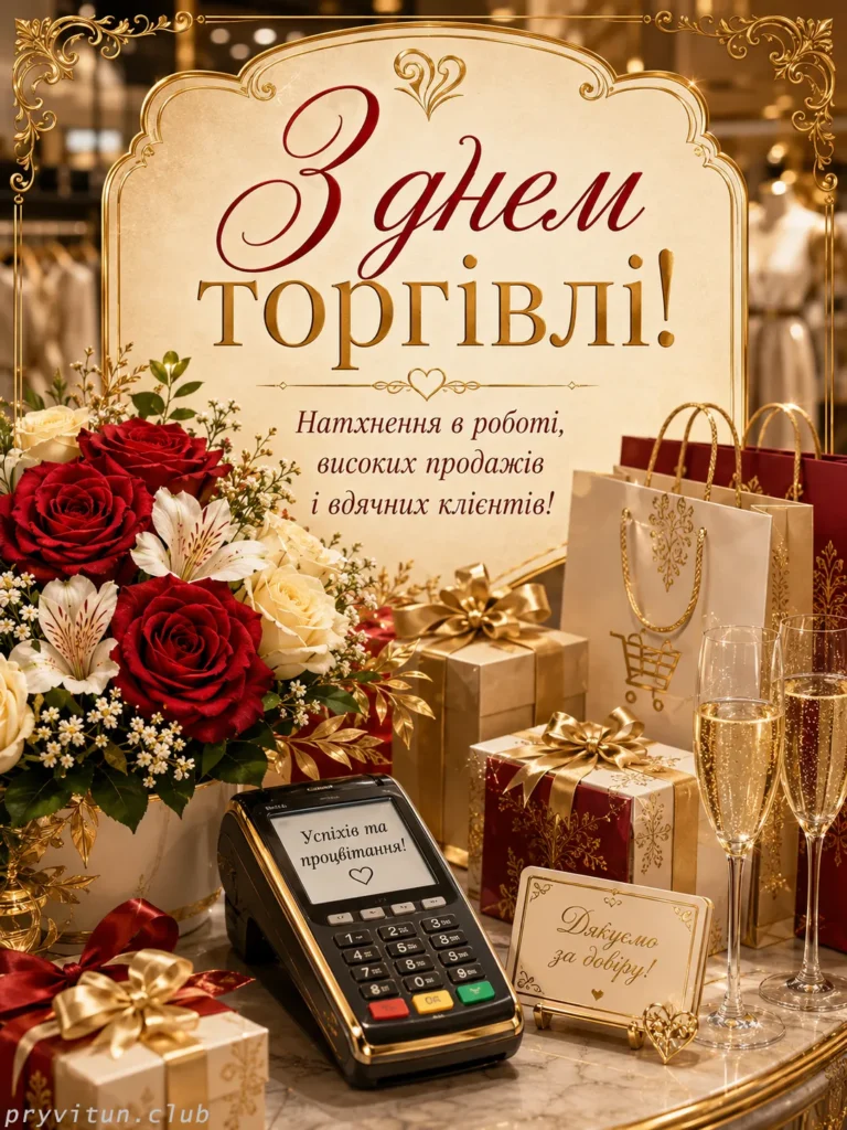 Святкові побажання продавцю