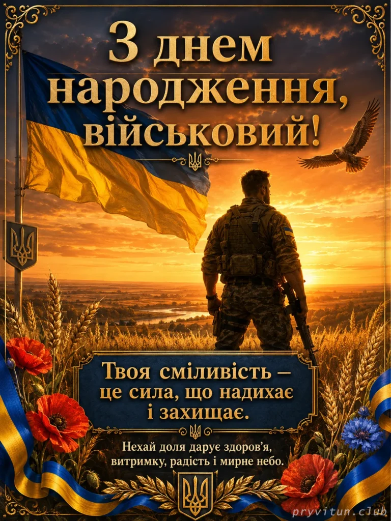 Святкові побажання воїну