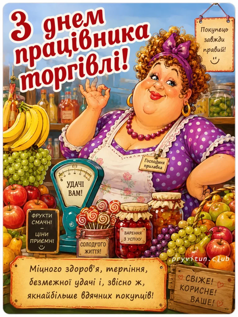 Святкові слова для продавця