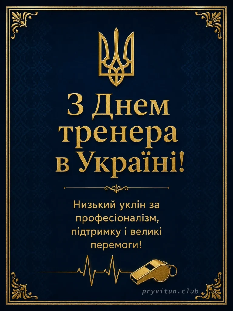 Тренеру щирі побажання