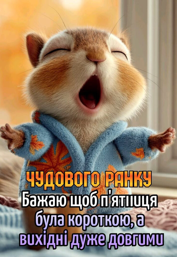 Веселий добрий ранок для друзів