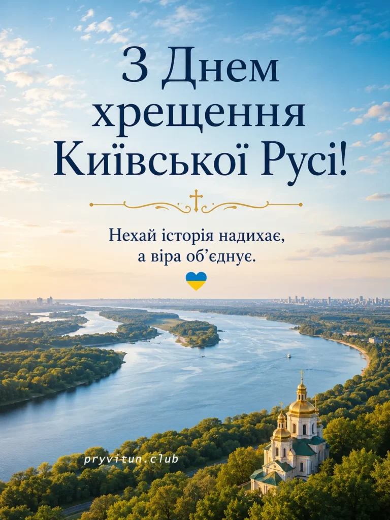 Вітаємо зі святом Хрещення Русі