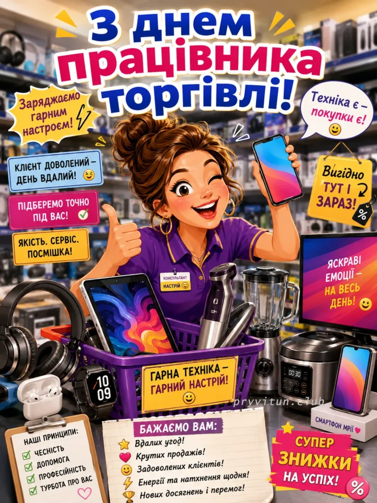Вітаю всіх працівників торгівлі