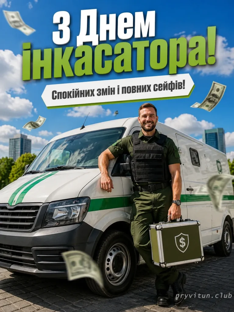 Вітаю з Днем інкасатора