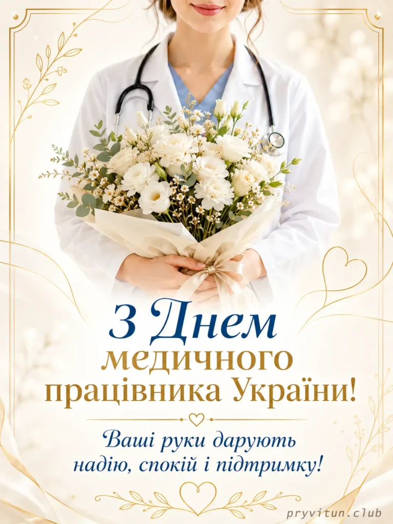 Вітаю з професійним святом лікаря