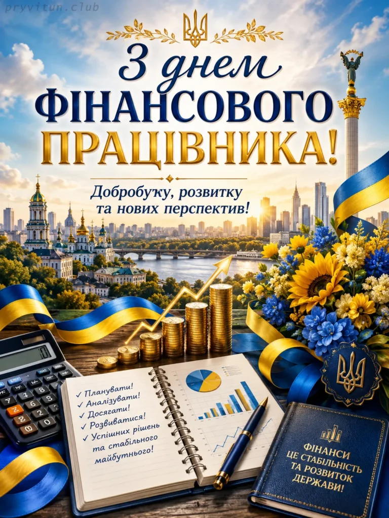 З Днем фінансового працівника та миру