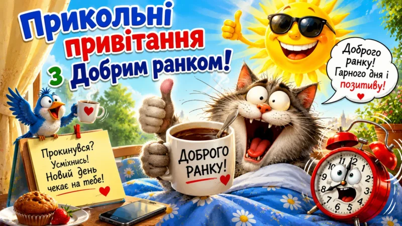 Прикольні привітання з Добрим ранком
