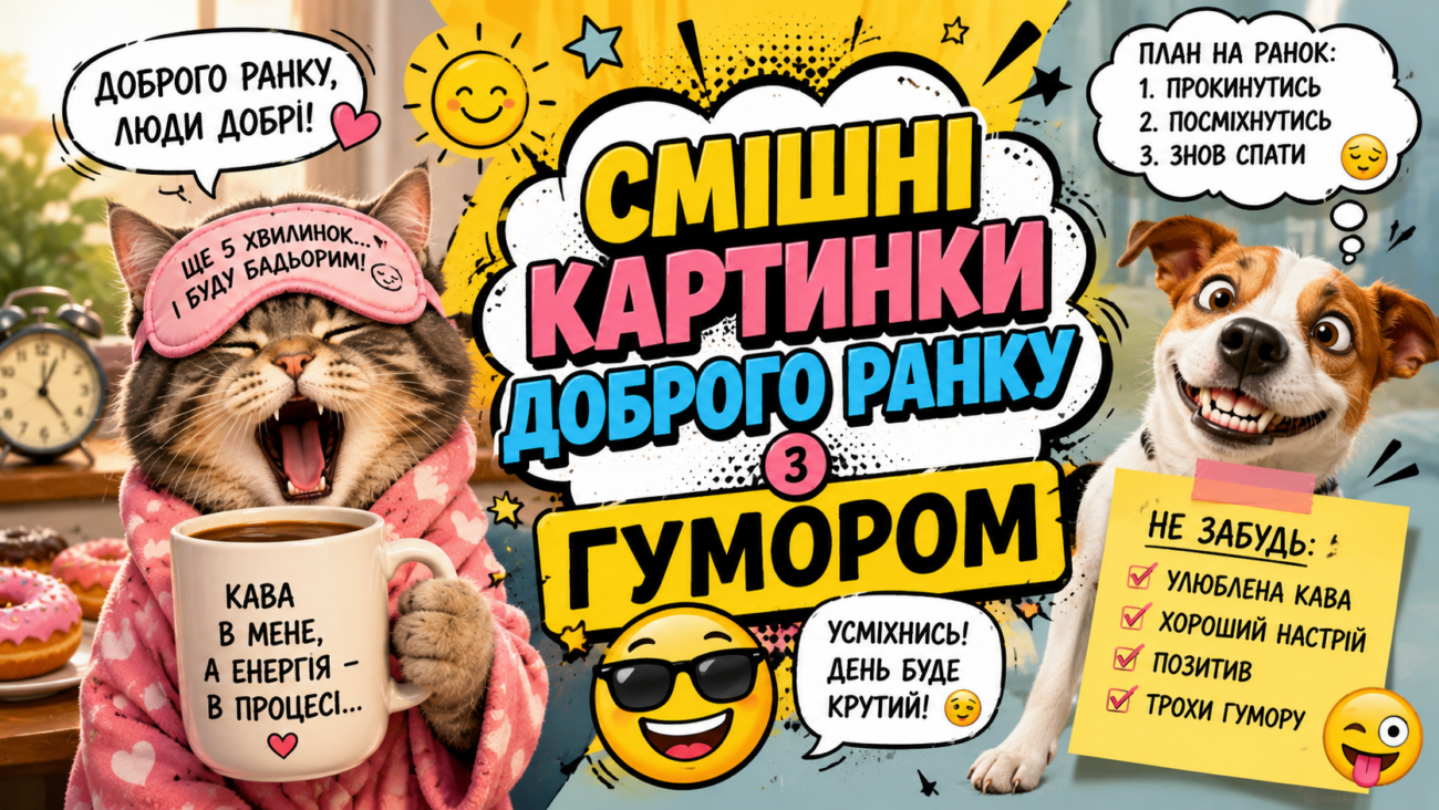 Смішні картинки доброго ранку з гумором