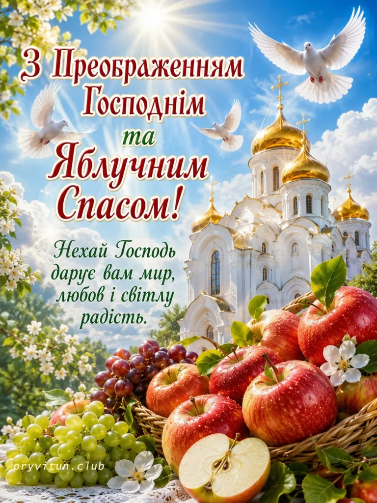 Яблучний Спас красиві привітання