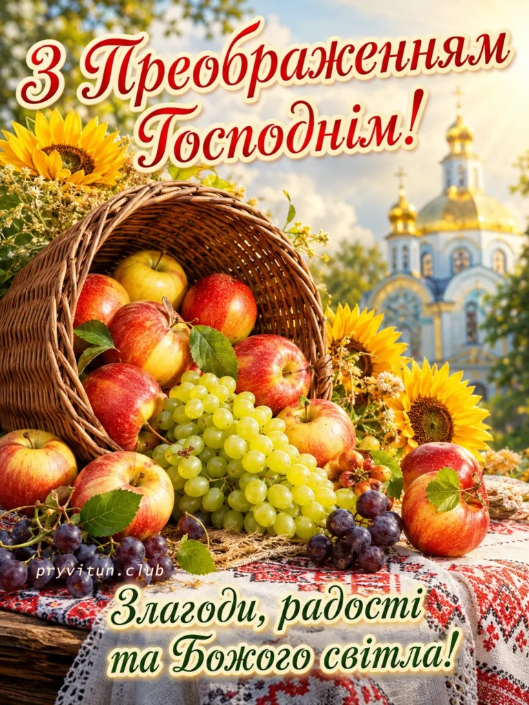 Миру і добра на Яблучний Спас