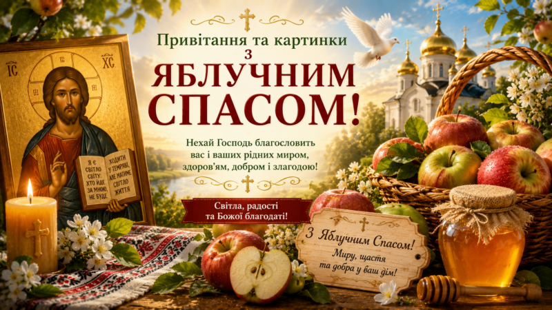 З Яблучним Спасом привітання та картинки