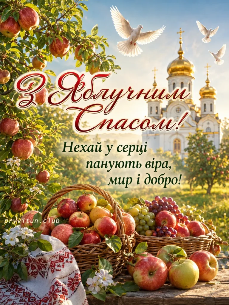 Щирі побажання на Яблучний Спас