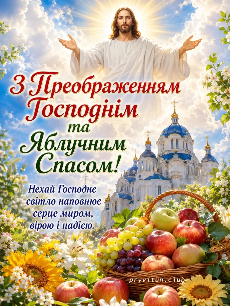 Щирі слова на Преображення Господнє