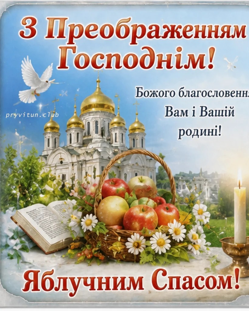 Святкова картинка до Яблучного Спаса