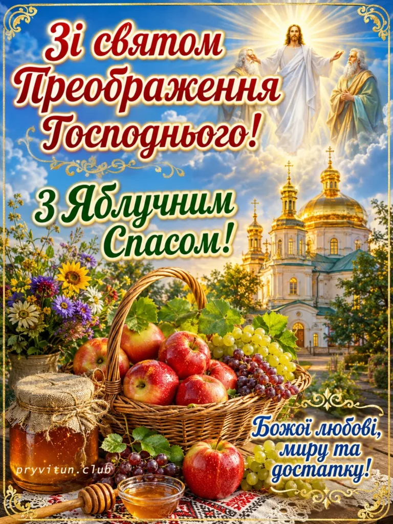 Святкова картинка до Яблучного Спаса