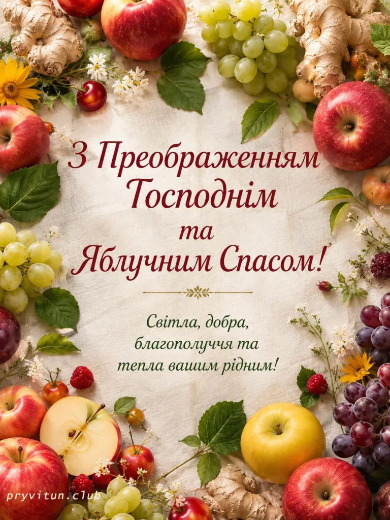 Святкові побажання зі Спасом