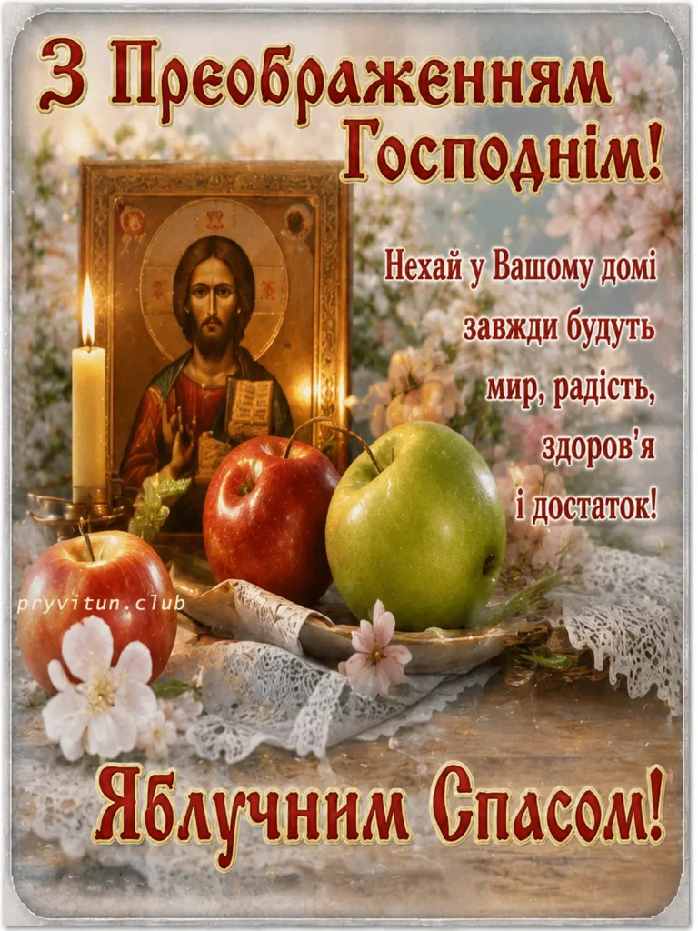 З Яблучним Спасом та щирими побажаннями
